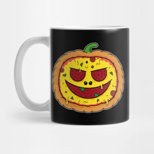 Pizza Halloween - Funny Pumpkin Pizza Face Mug